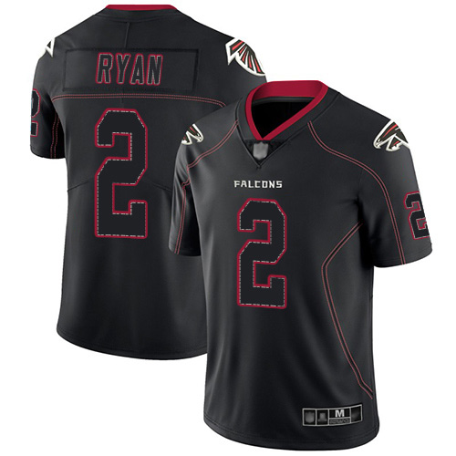 Atlanta Falcons Limited Lights Out Black Men Matt Ryan Jersey NFL Football #2 Rush->atlanta falcons->NFL Jersey